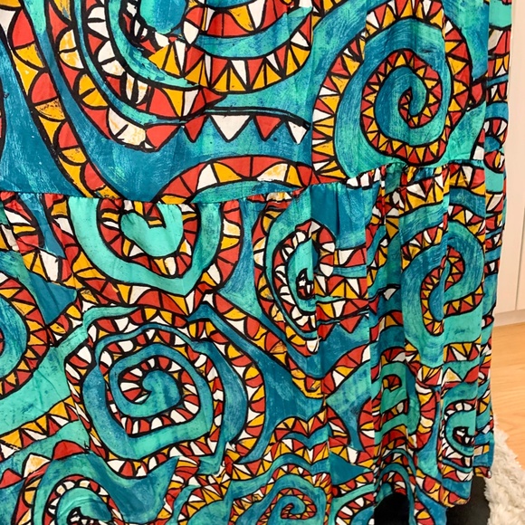 MAGARI Made In Italy Swirl Print Slip Maxi Dress Size M - Picture 9 of 13